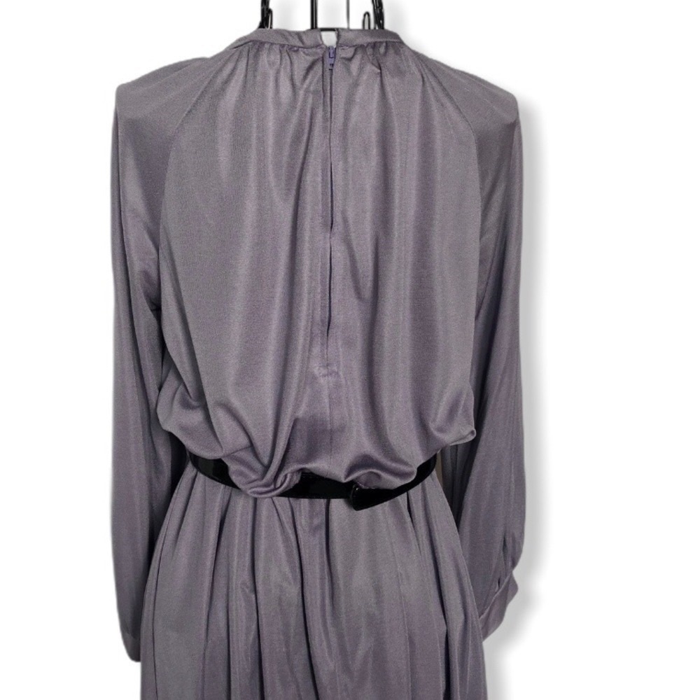 Vintage Newton Centre Lilac Blouson Dress Size Medium - Picture 9 of 14